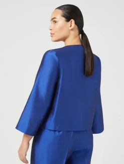 New Marina Rinaldi Silk shantung tunic PURPLE
