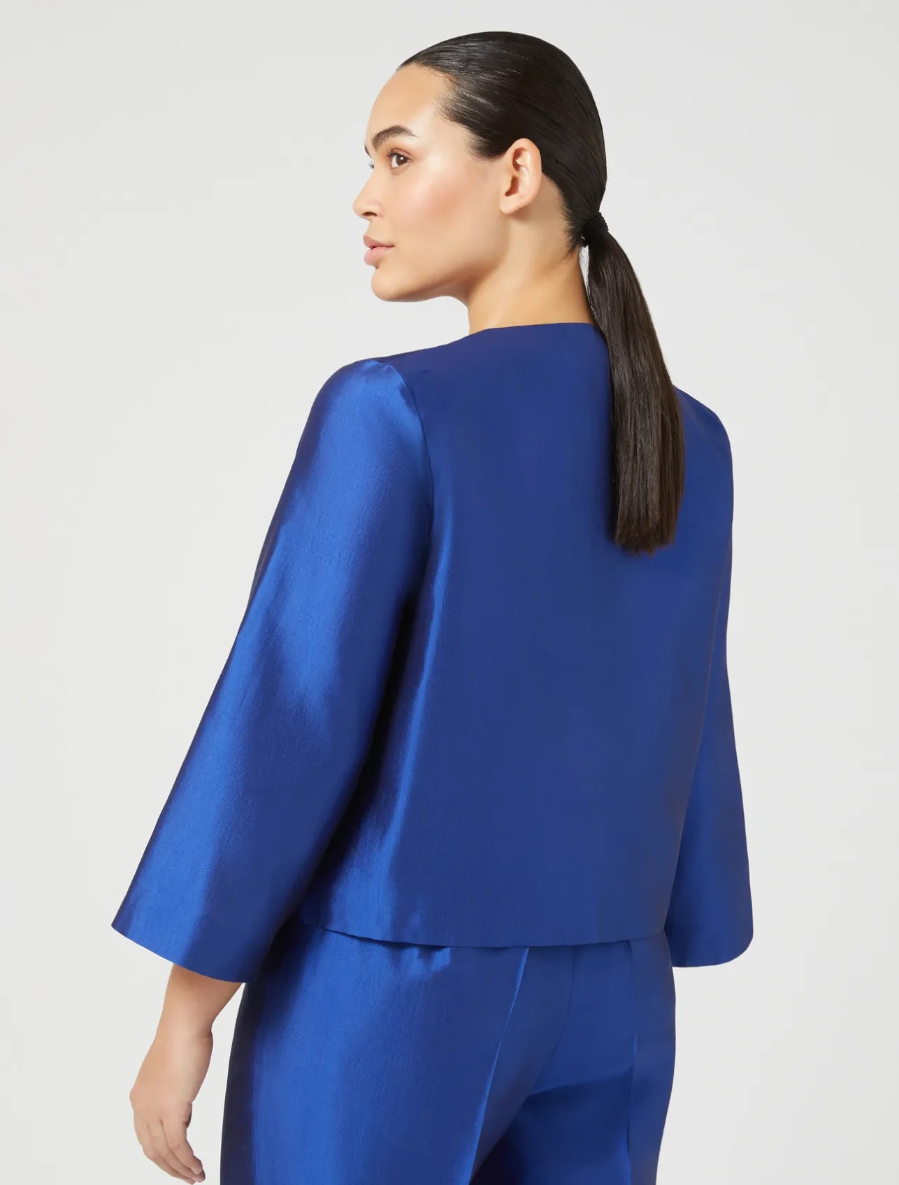 New Marina Rinaldi Silk shantung tunic PURPLE
