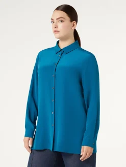 Fashion Marina Rinaldi Silk shirt TURQUOISE