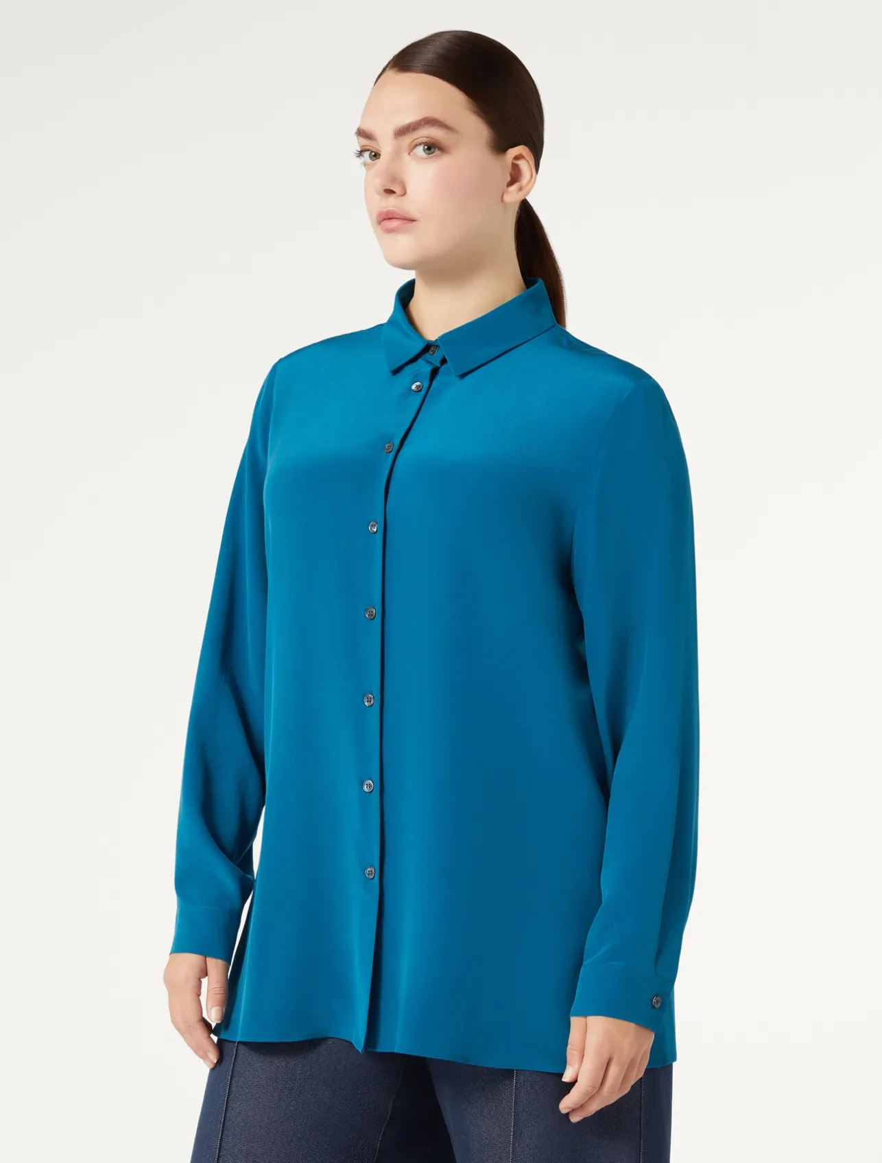 Fashion Marina Rinaldi Silk shirt TURQUOISE