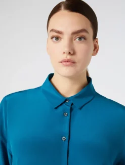 Fashion Marina Rinaldi Silk shirt TURQUOISE