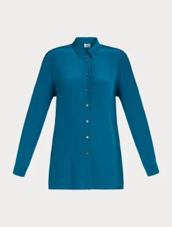 Fashion Marina Rinaldi Silk shirt TURQUOISE