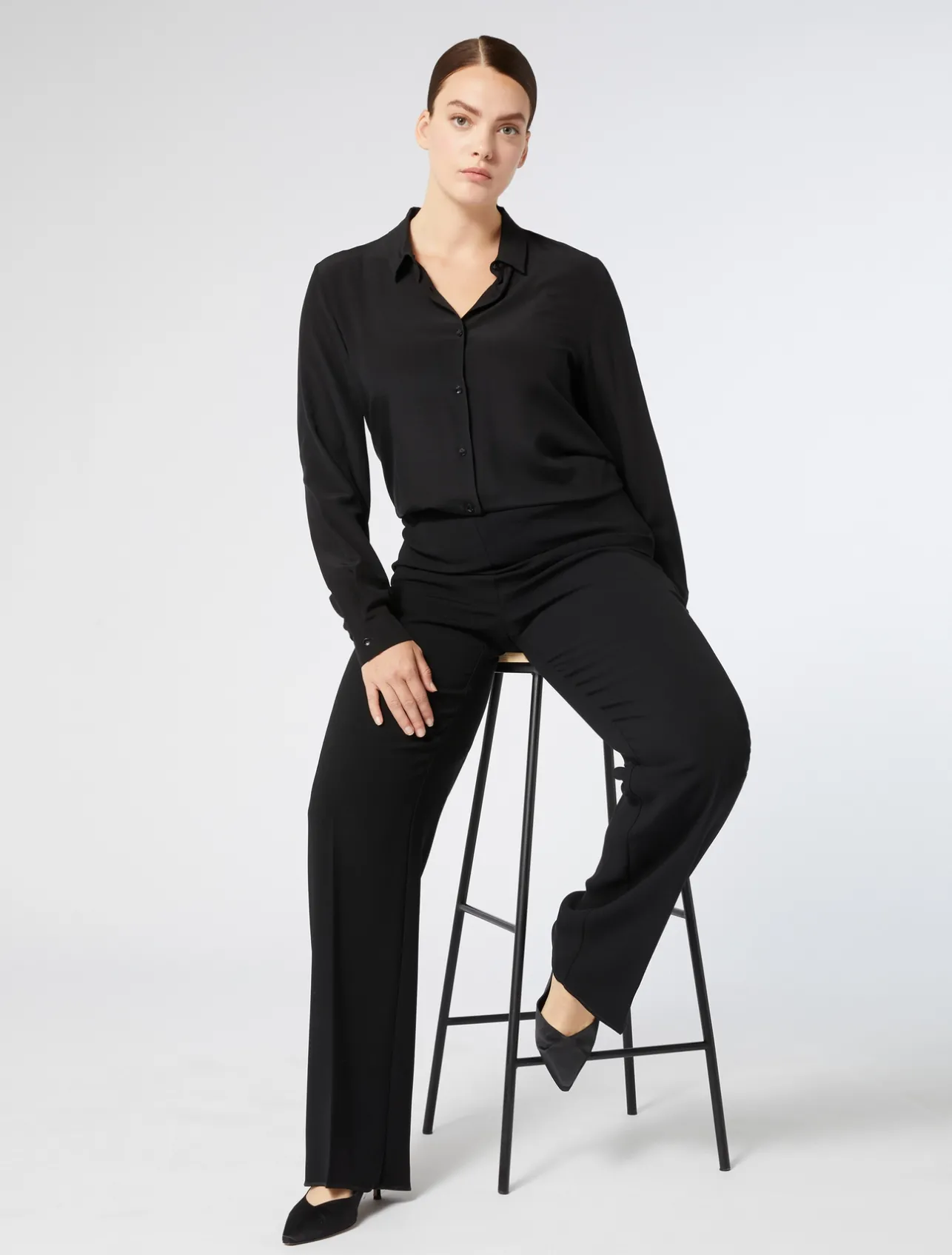 Online Marina Rinaldi Silk shirt BLACK
