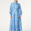 New Marina Rinaldi Silk shirt dress CORNFLOWERBLUE