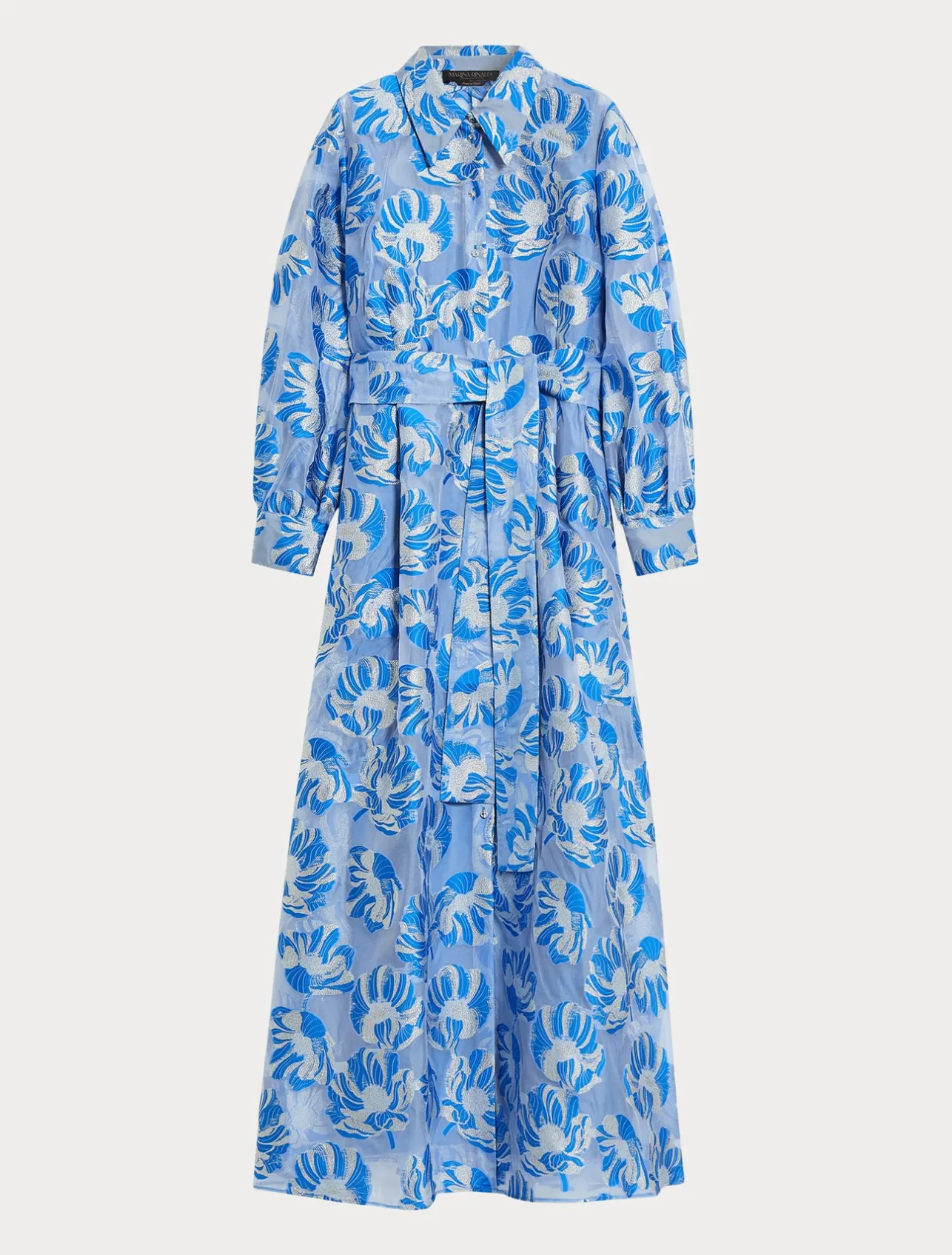 New Marina Rinaldi Silk shirt dress CORNFLOWERBLUE