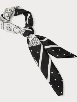 Online Marina Rinaldi Silk twill foulard BLACK