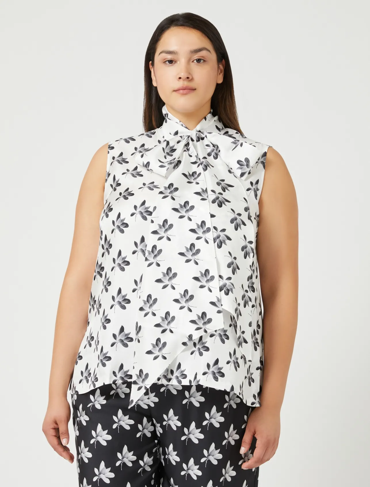Fashion Marina Rinaldi Silk twill shirt WHITE