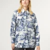 Hot Marina Rinaldi Silk twill shirt WHITEBLUE