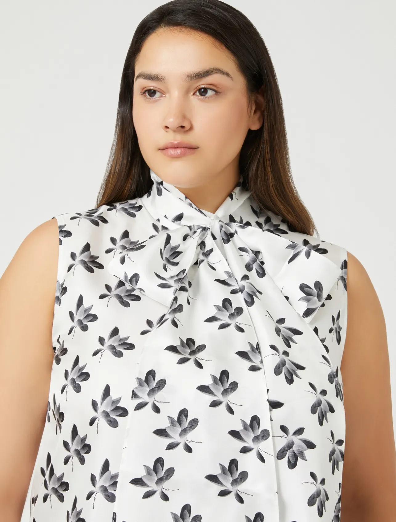 Fashion Marina Rinaldi Silk twill shirt WHITE