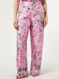New Marina Rinaldi Silk twill trousers PINK