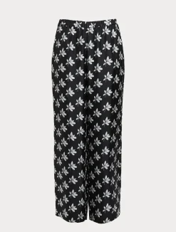 Online Marina Rinaldi Silk twill trousers BLACK