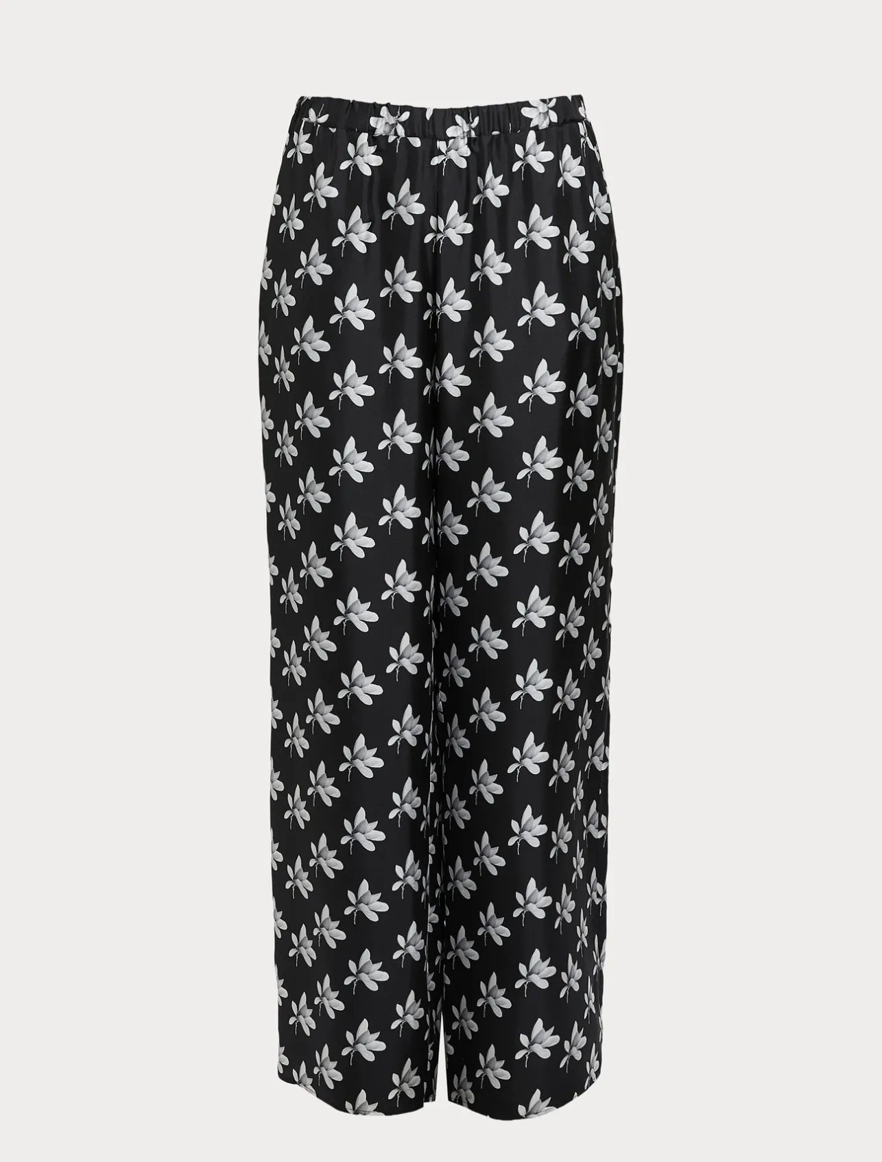 Online Marina Rinaldi Silk twill trousers BLACK