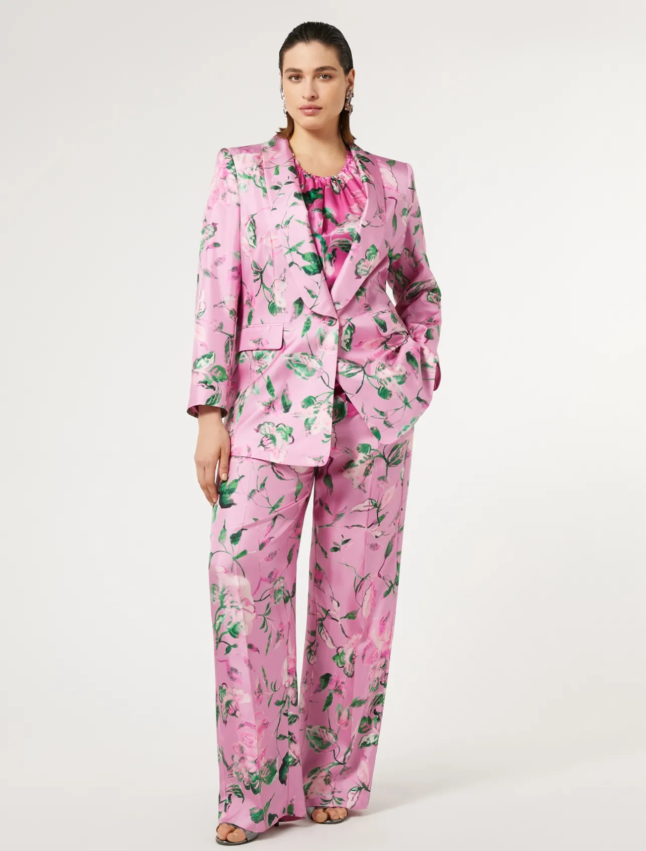 New Marina Rinaldi Silk twill trousers PINK