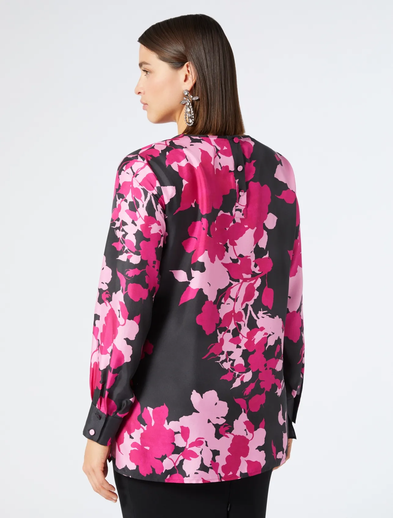Best Marina Rinaldi Silk twill tunic BLACK