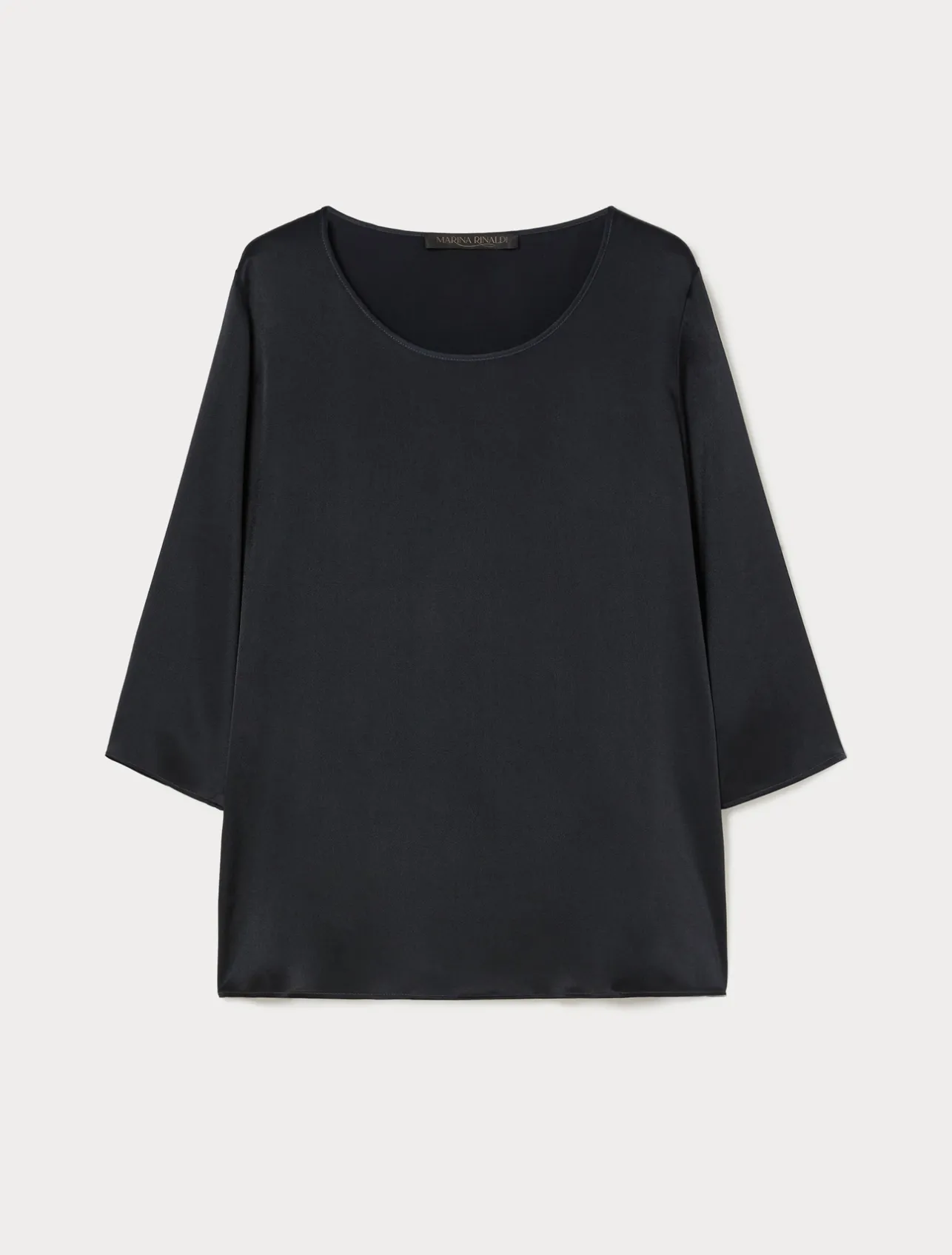 Best Marina Rinaldi Silk-blend blouse MIDNIGHTBLUE