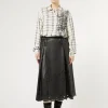 Online Marina Rinaldi Skirt in coated fabric BLACK