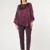 Hot Marina Rinaldi Slim triacetate cady trousers BORDEAUX