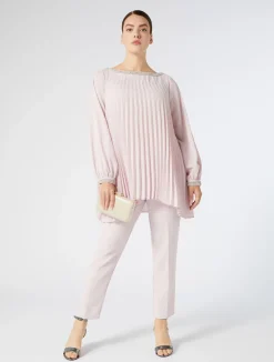 Clearance Marina Rinaldi Slim triacetate cady trousers PINK