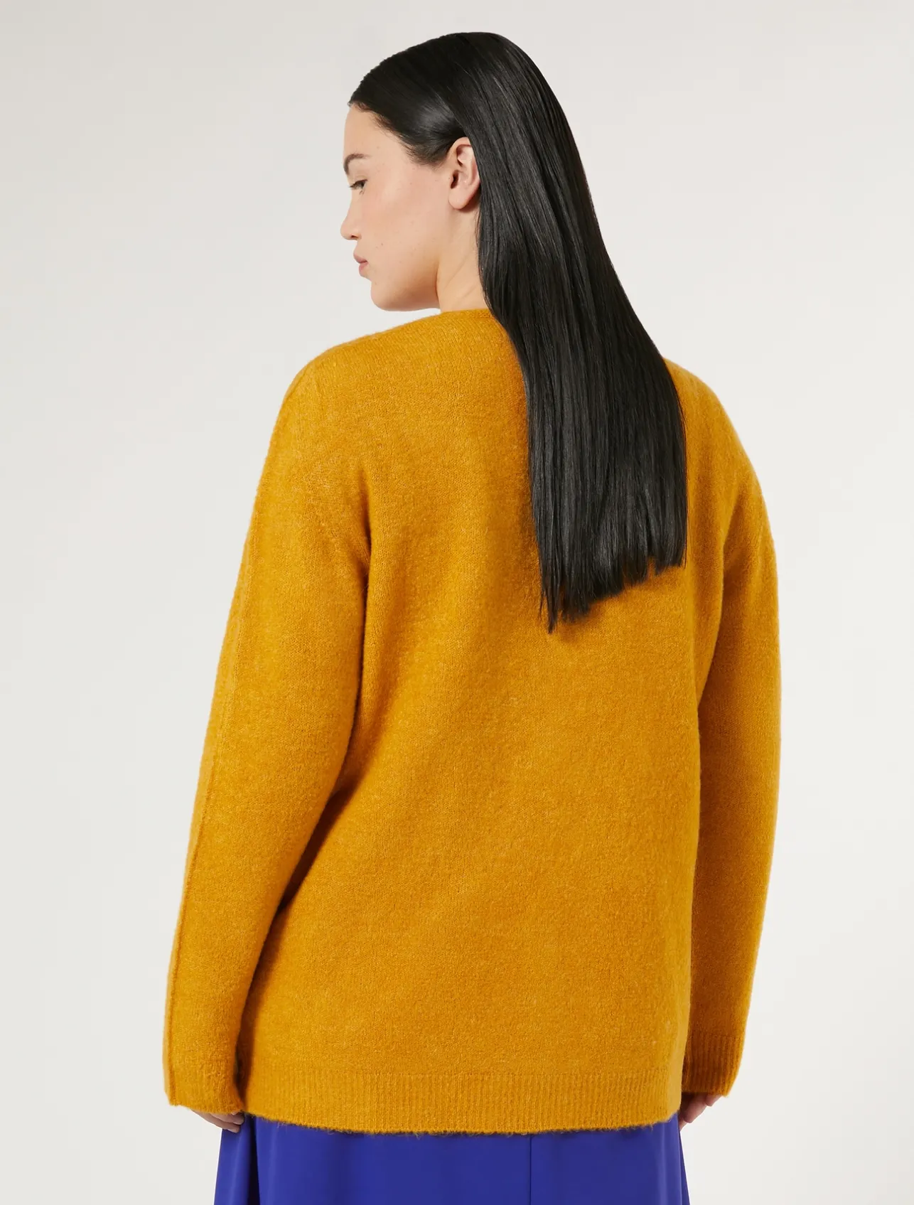 Fashion Marina Rinaldi Soft wool cardigan MUSTARD