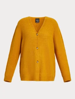 Fashion Marina Rinaldi Soft wool cardigan MUSTARD