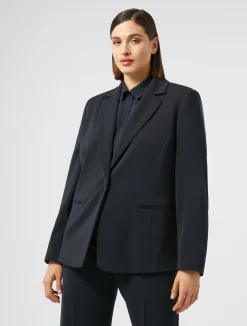 Clearance Marina Rinaldi Stretch cady blazer jacket ULTRAMARINE