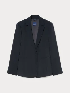 Clearance Marina Rinaldi Stretch cady blazer jacket ULTRAMARINE