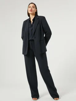 Clearance Marina Rinaldi Stretch cady blazer jacket ULTRAMARINE