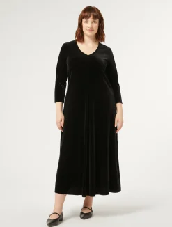 Hot Marina Rinaldi Stretch chenille dress BLACK