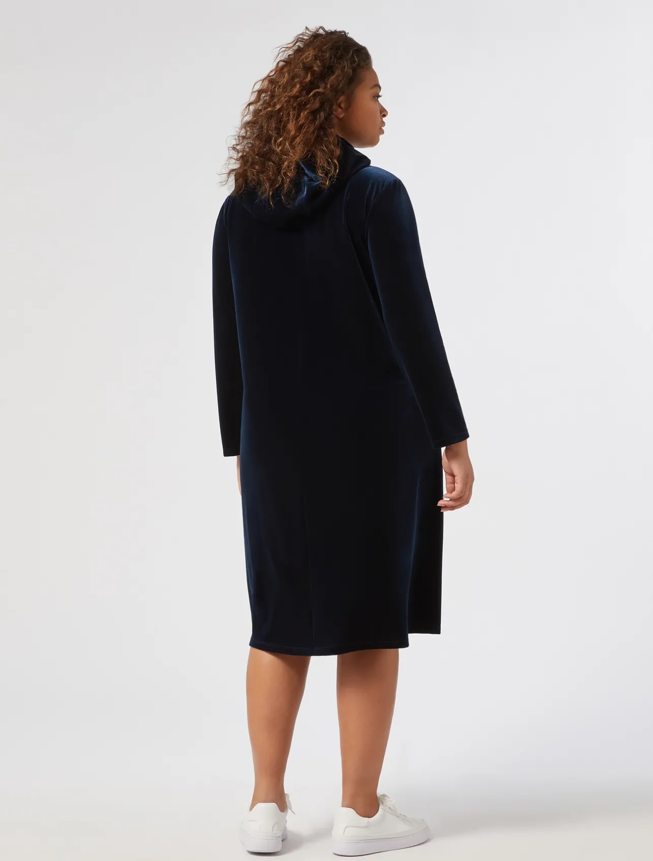 Sale Marina Rinaldi Stretch chenille dress MIDNIGHTBLUE