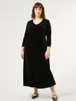Hot Marina Rinaldi Stretch chenille dress BLACK
