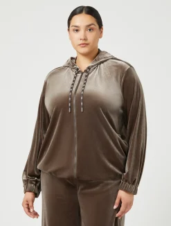 Outlet Marina Rinaldi Stretch chenille jacket STONE