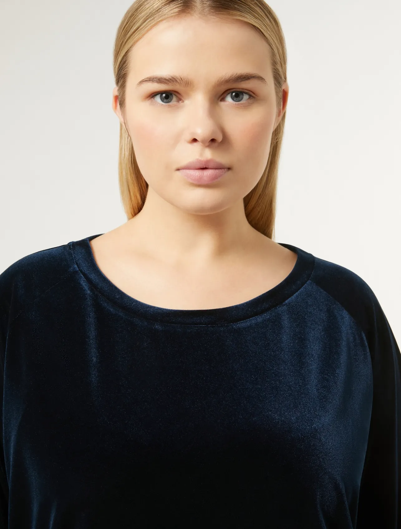 Clearance Marina Rinaldi Stretch chenille sweatshirt MIDNIGHTBLUE