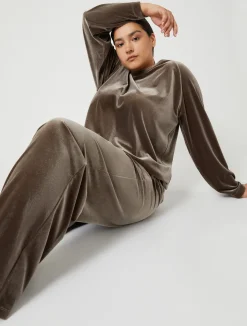 Online Marina Rinaldi Stretch chenille sweatshirt STONE