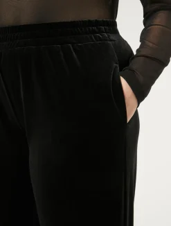 Hot Marina Rinaldi Stretch chenille trousers BLACK