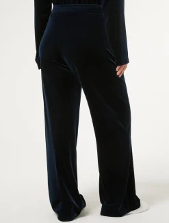 Discount Marina Rinaldi Stretch chenille trousers MIDNIGHTBLUE