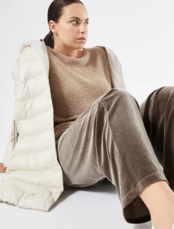 Hot Marina Rinaldi Stretch chenille trousers STONE