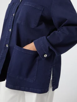 Clearance Marina Rinaldi Stretch cotton bull denim jacket CHINABLUE
