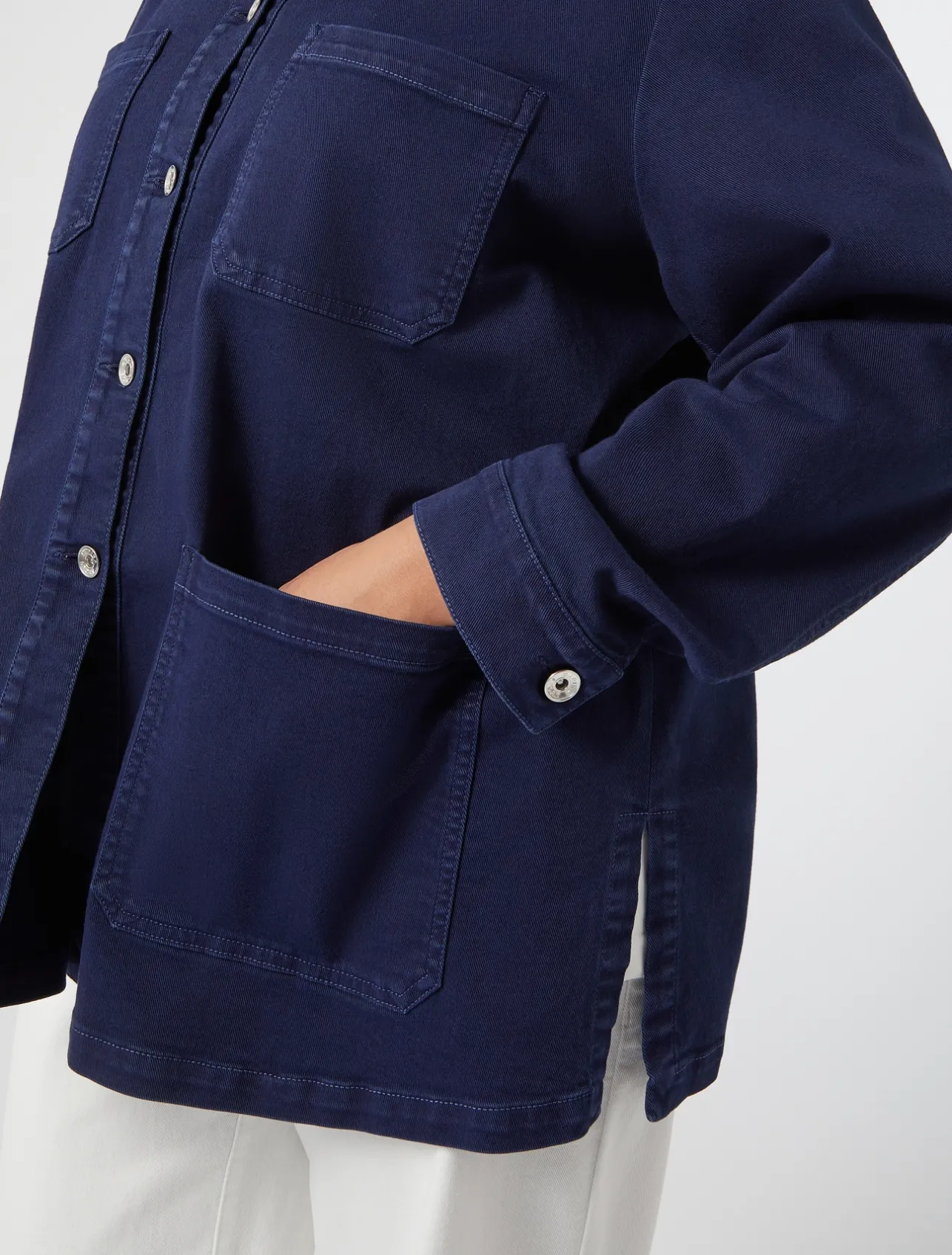 Clearance Marina Rinaldi Stretch cotton bull denim jacket CHINABLUE