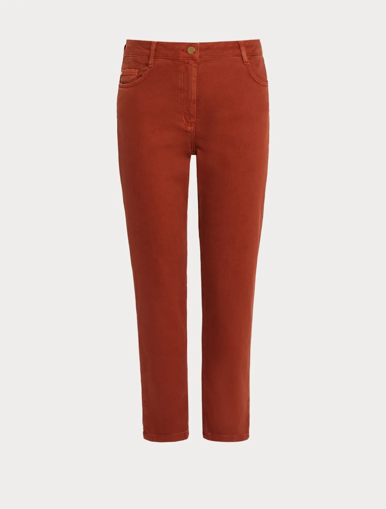 Outlet Marina Rinaldi Stretch cotton bull denim jeans TERRACOTTA