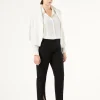 Sale Marina Rinaldi Stretch cotton denim trousers BLACK