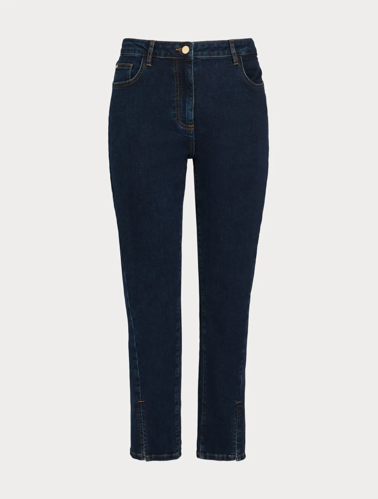 Fashion Marina Rinaldi Stretch cotton denim trousers MIDNIGHTBLUE