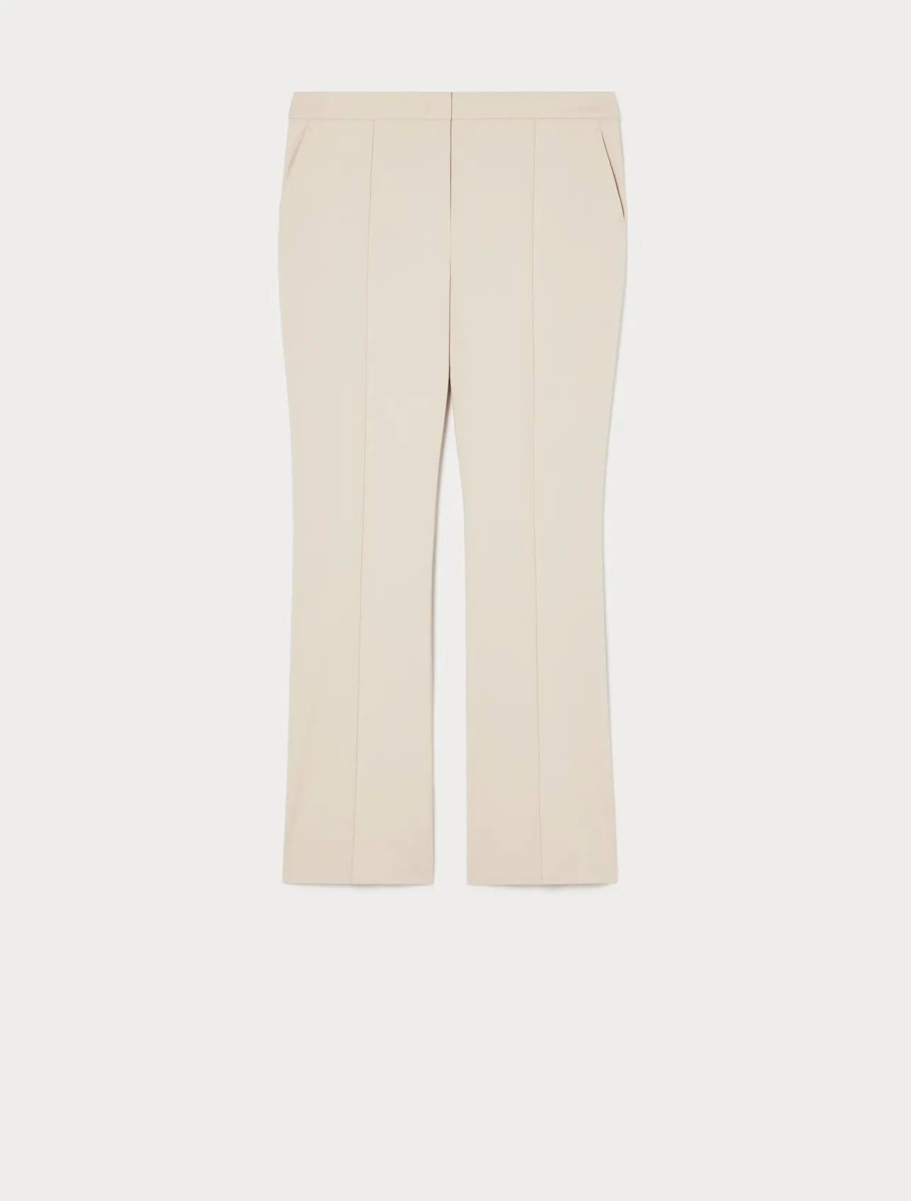 New Marina Rinaldi Stretch cotton flared trousers BEIGE