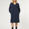 Best Marina Rinaldi Stretch cotton fleece dress NAVY