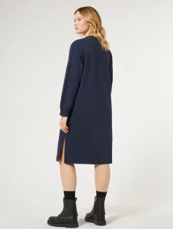 Best Marina Rinaldi Stretch cotton fleece dress NAVY