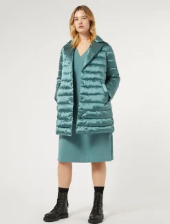 New Marina Rinaldi Stretch cotton fleece dress SAGEGREEN
