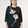 Fashion Marina Rinaldi Stretch cotton jersey T-shirt ULTRAMARINE