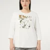 Outlet Marina Rinaldi Stretch cotton jersey T-shirt WHITE