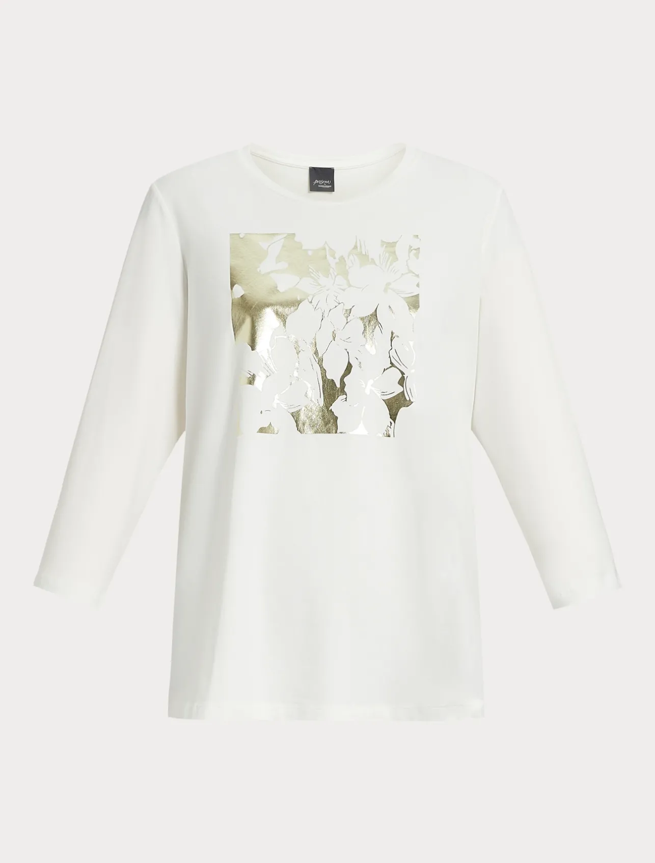Outlet Marina Rinaldi Stretch cotton jersey T-shirt WHITE