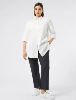 New Marina Rinaldi Stretch cotton-blend trousers MIDNIGHTBLUE