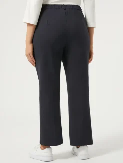 New Marina Rinaldi Stretch cotton-blend trousers MIDNIGHTBLUE